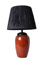 Opviq Lámpara de Mesa de Cerámica YL518 Rojo y Marrón